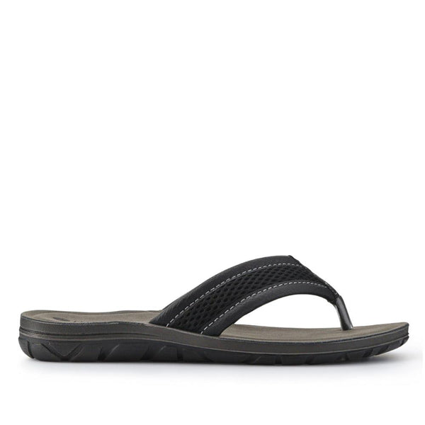 pavers Cushioning Toe Post Sandals - Black