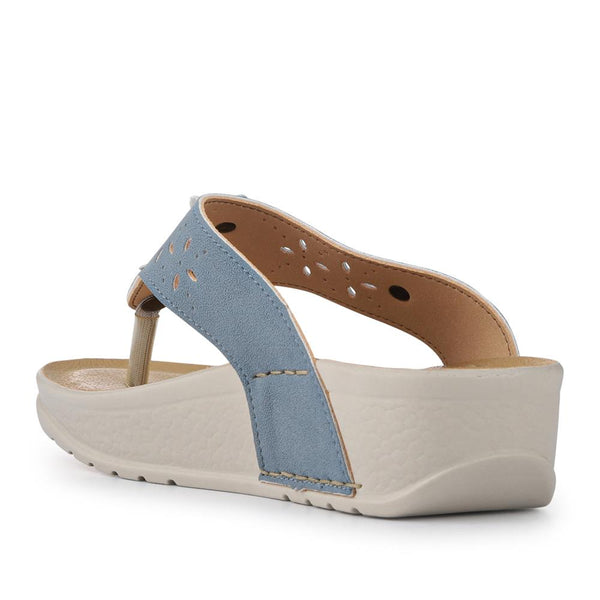 Pavers Cushioning Toe Post Sandals - Blue