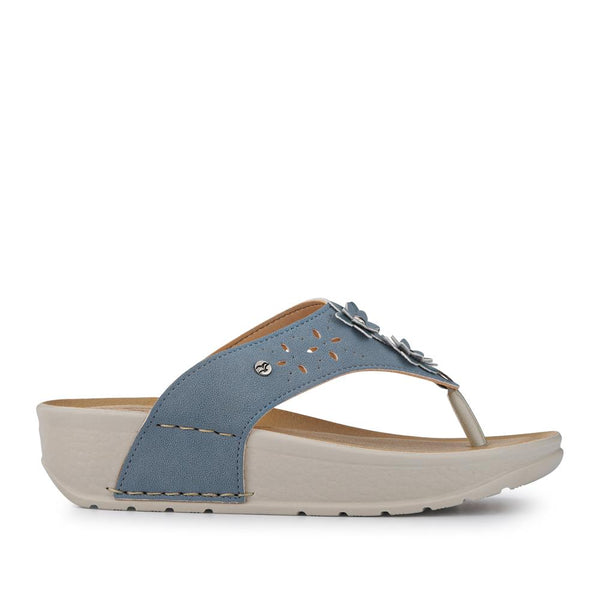 pavers Cushioning Toe Post Sandals - Blue