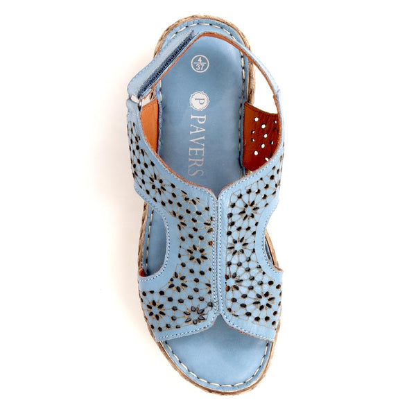Pavers Cut-Out Detail Sandals - Denim