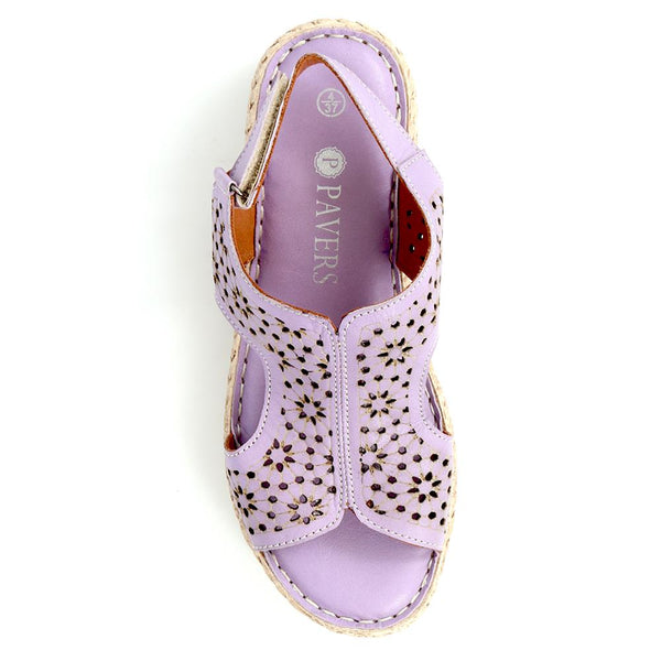 Pavers Cut-Out Detail Sandals - Lilac