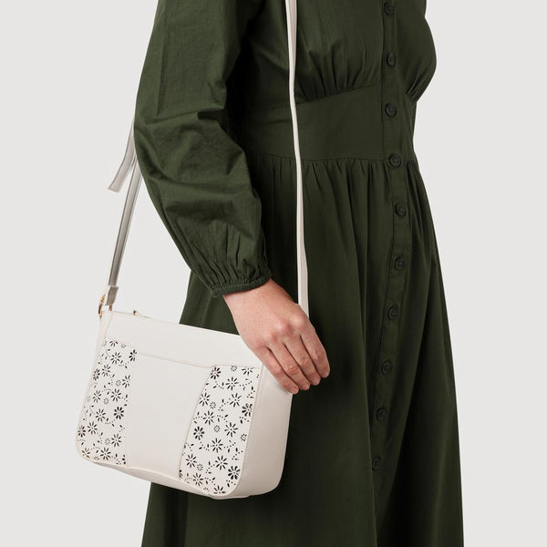 Pavers Daily Floral Cross-Body Bag - White