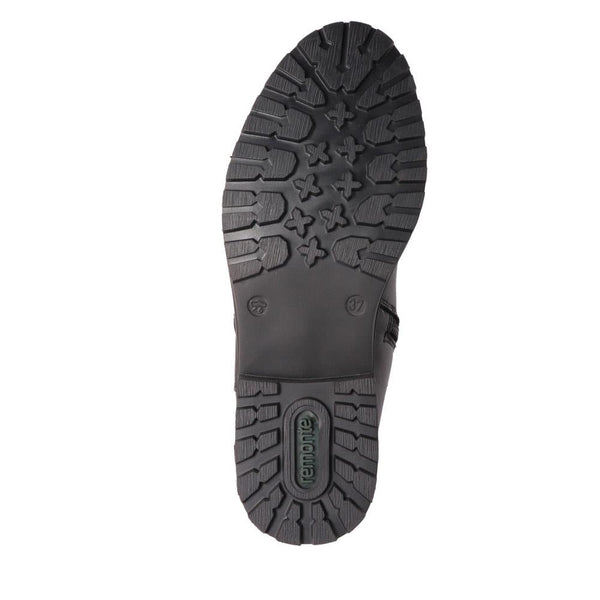 Pavers Dual-Buckle Long Boots - Black