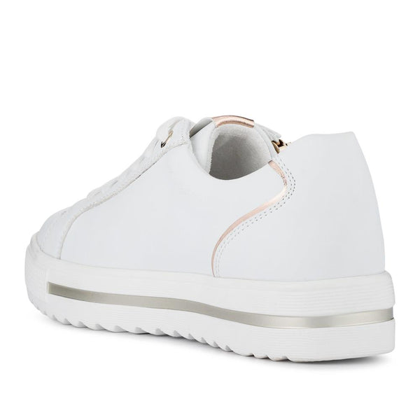 Pavers Dual-Fasten Platform Trainers - White