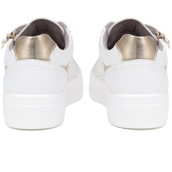 Pavers Dual-Fasten Trainers - White