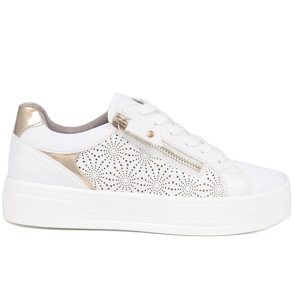 pavers Dual-Fasten Trainers - White