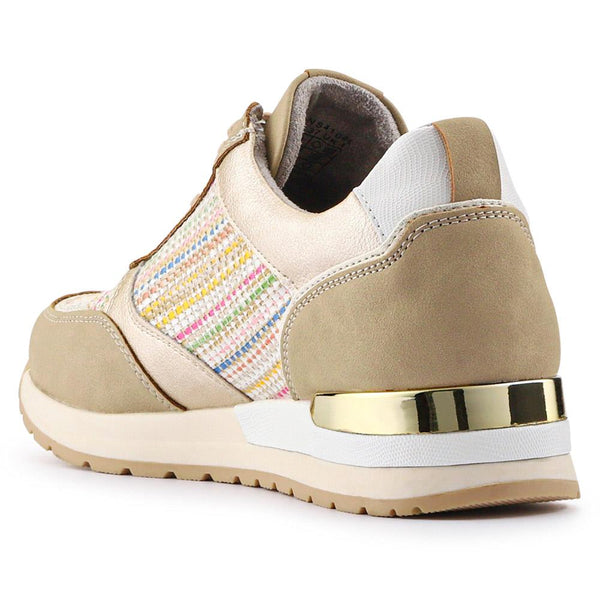 Pavers Dual-Fastening Casual Trainers - Beige