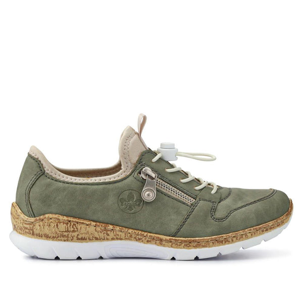 pavers Dual-Fastening Memory-Foam Trainers - Green