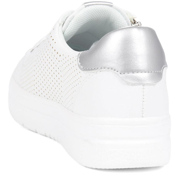 Pavers Dual-Fastening Trainers - White-Silver