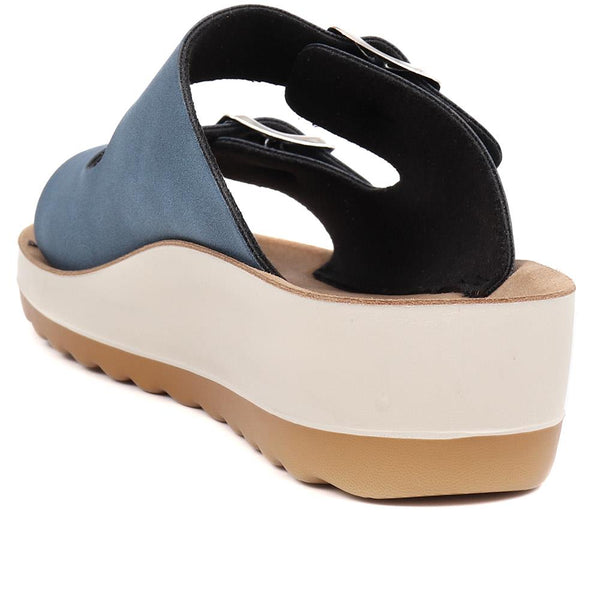 Pavers Dual-Strap Sliders - Blue