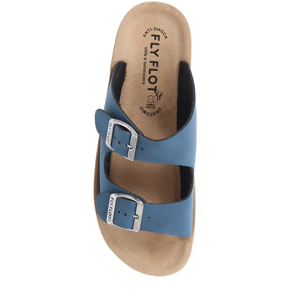 Pavers Dual-Strap Sliders - Blue