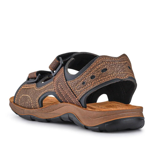 Pavers Dual Touch-Fasten Sandals - Brown
