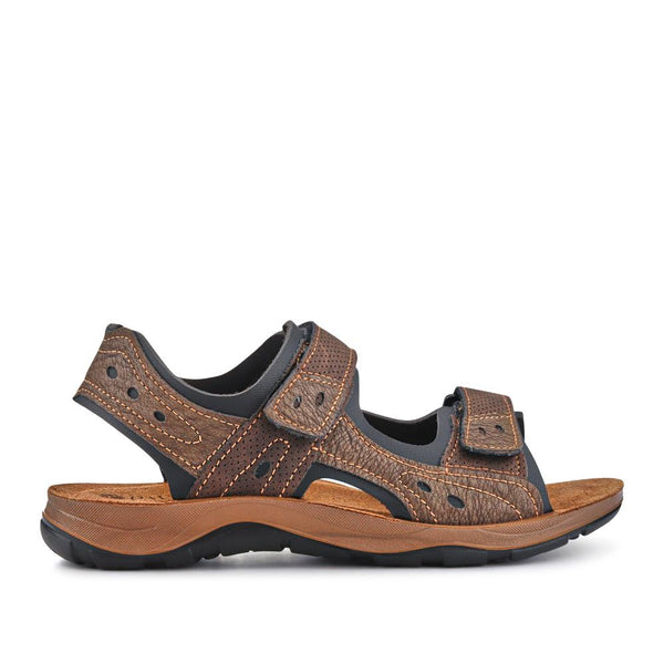 pavers Dual Touch-Fasten Sandals - Brown