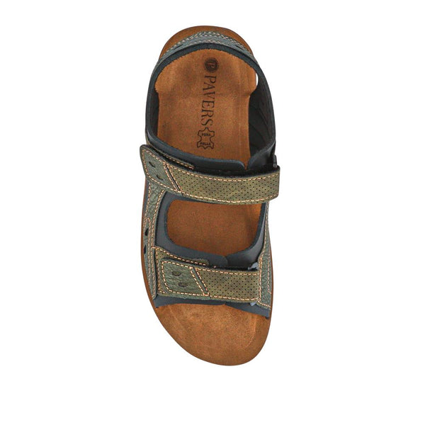 Pavers Dual Touch-Fasten Sandals - Khaki