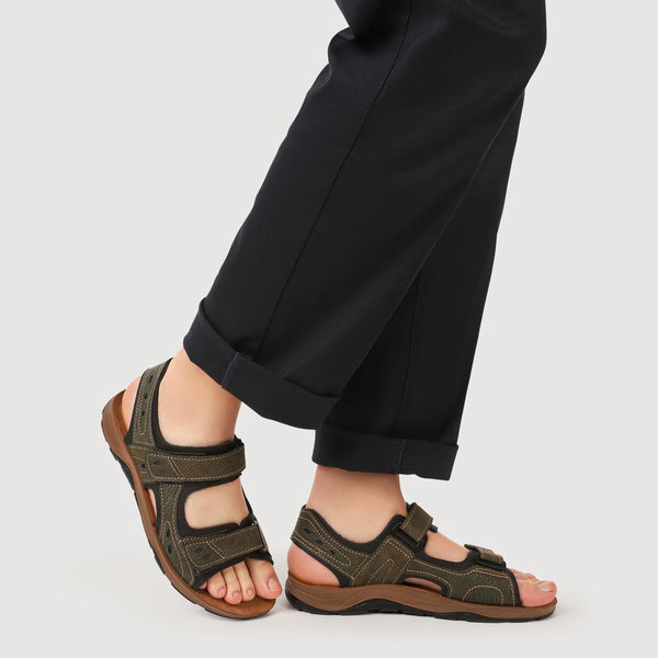 Pavers Dual Touch-Fasten Sandals - Khaki