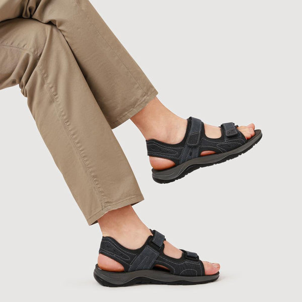 Pavers Dual Touch-Fasten Sandals - Navy