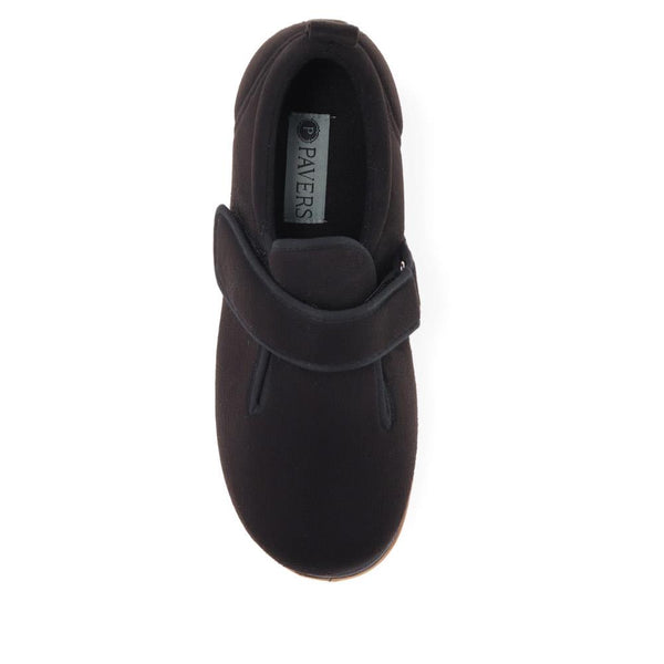 Pavers Dual Touch-Fasten Slippers - Black