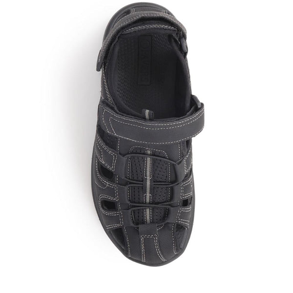 Pavers Dual Touch-Fastening Sandals - Black