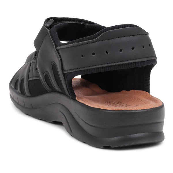 Pavers Dual-Touch-Fastening Sandals - Black