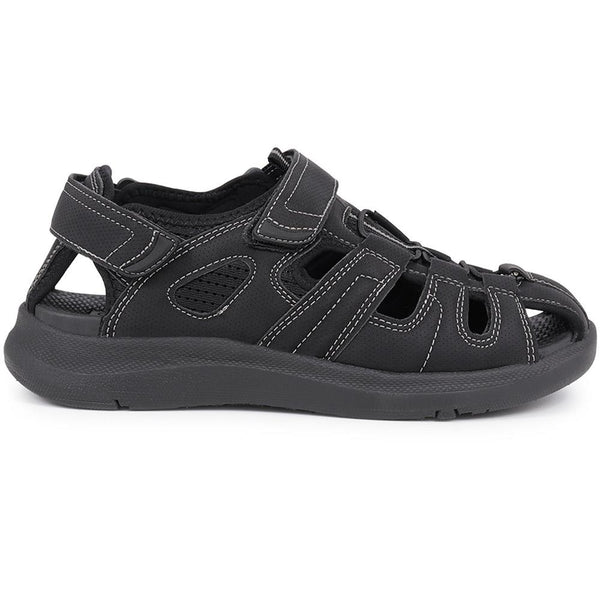 pavers Dual Touch-Fastening Sandals - Black