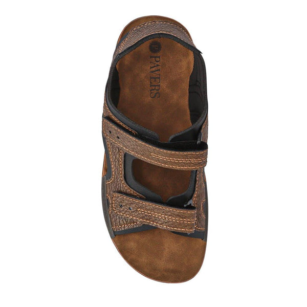 Pavers Dual Touch-Fastening Sandals - Brown