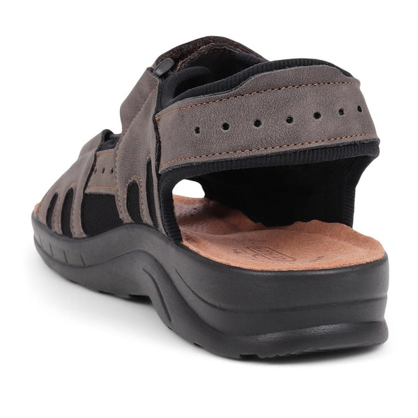 Pavers Dual-Touch-Fastening Sandals - Dark Brown