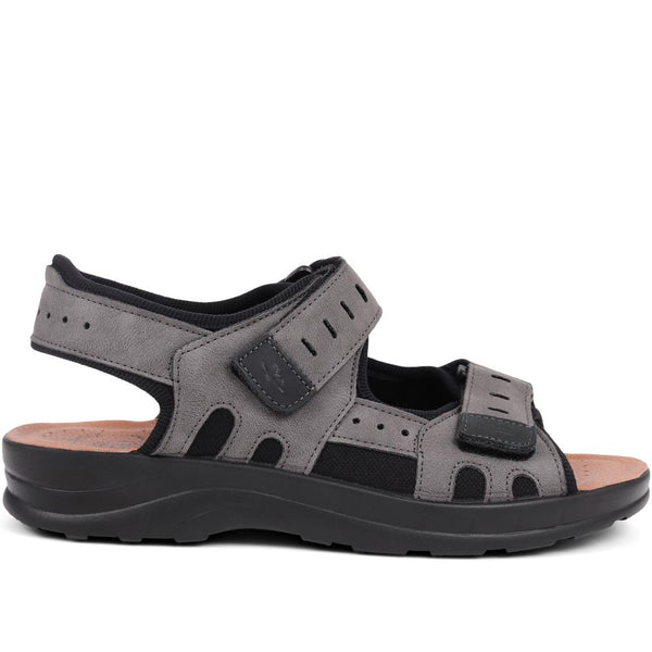 pavers Dual-Touch-Fastening Sandals - Grey