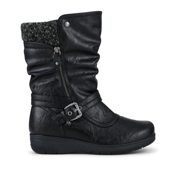 pavers EasyFit Extra Wide Buckle Boots - Black