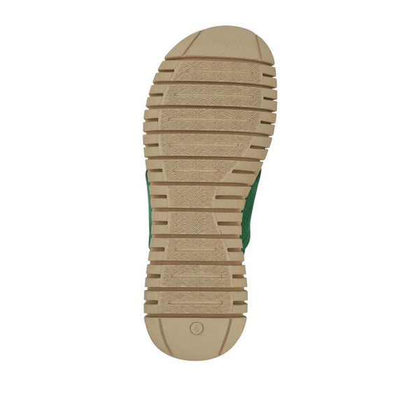 Pavers Elasticated Leather Sandals - Green