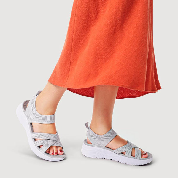 Pavers Elasticated Slip-On Sandals - Grey