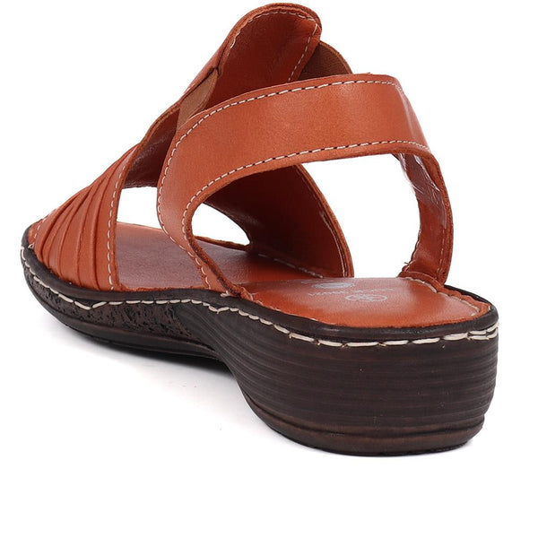 Pavers Elasticated Slip-On Sandals - Tan