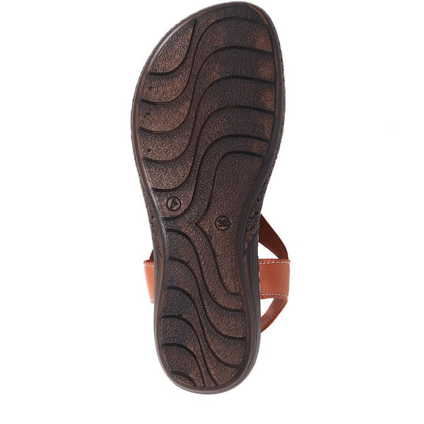 Pavers Elasticated Slip-On Sandals - Tan