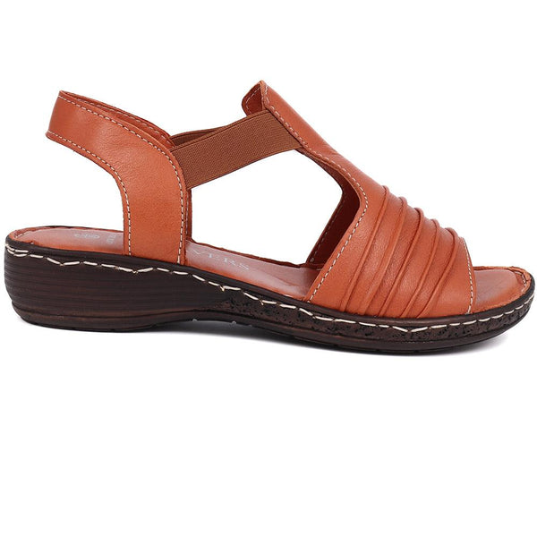 pavers Elasticated Slip-On Sandals - Tan
