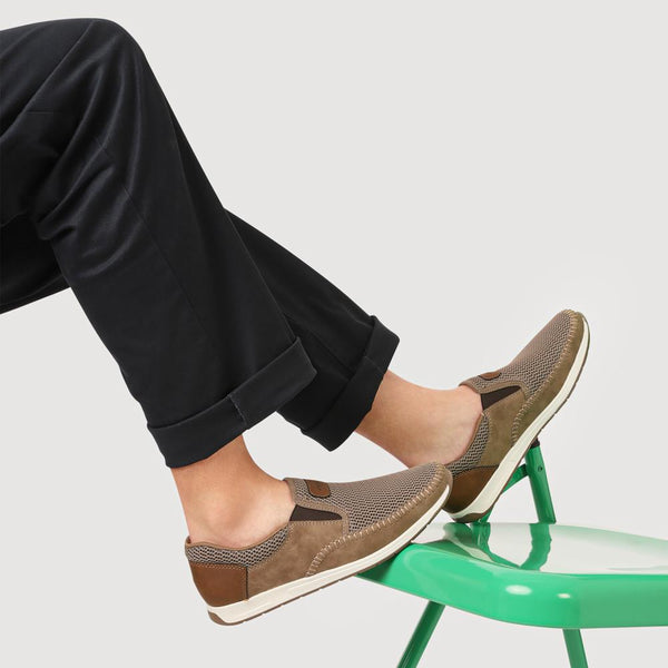 Pavers Elasticated Slip-On Shoes - Beige