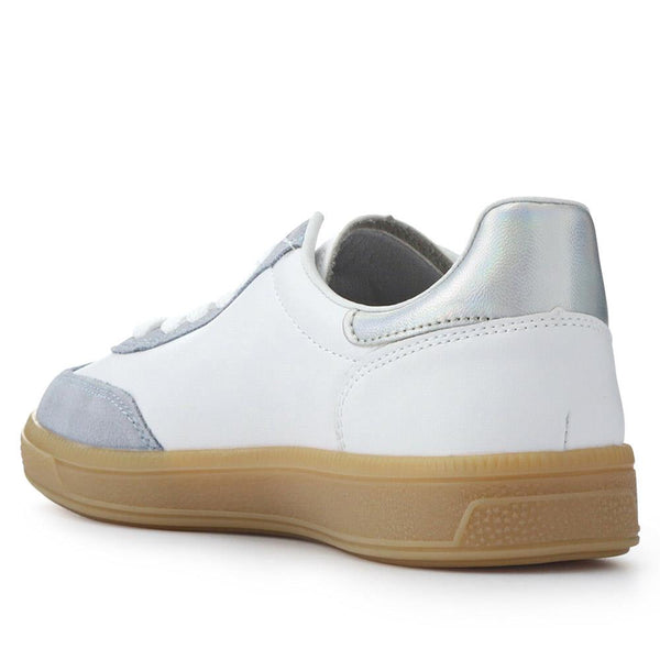 Pavers Extra-Cushioned Leather Trainers - White-Blue