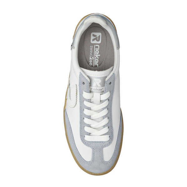 Pavers Extra-Cushioned Leather Trainers - White-Blue