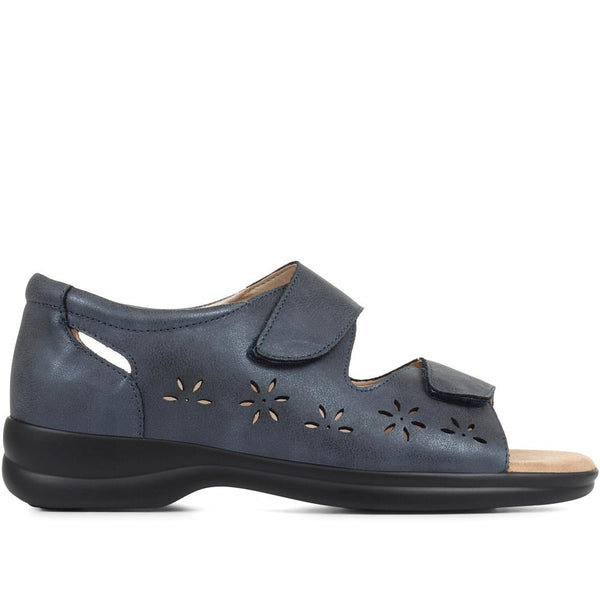 pavers Extra-Wide Adjustable Shoes - Navy