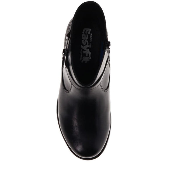 Pavers Extra-Wide Buckled Ankle Boots - Black