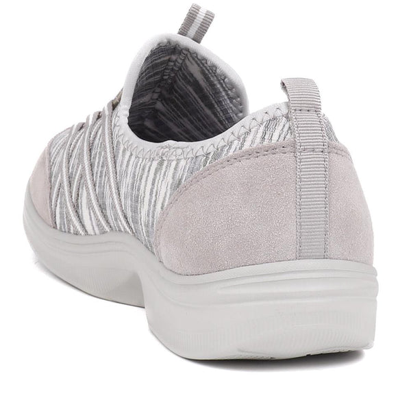 Pavers Extra-Wide Bungee Lace Trainers - Light Grey