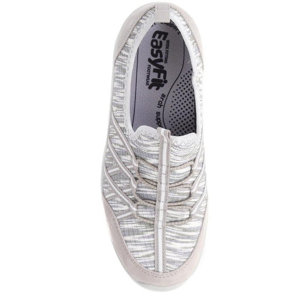 Pavers Extra-Wide Bungee Lace Trainers - Light Grey