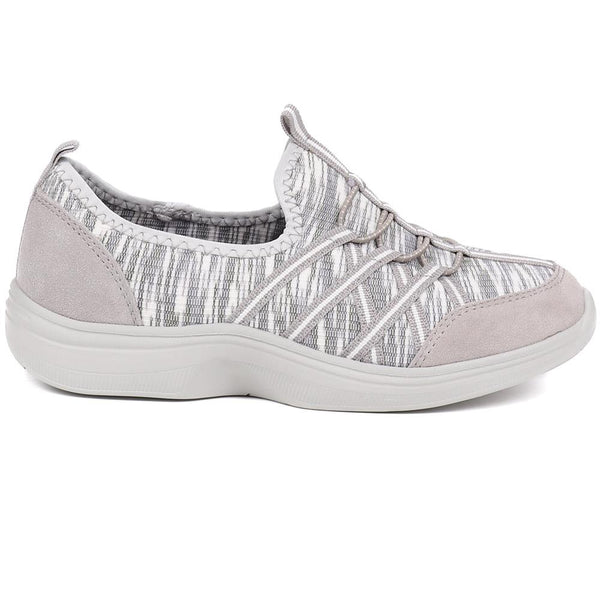 pavers Extra-Wide Bungee Lace Trainers - Light Grey