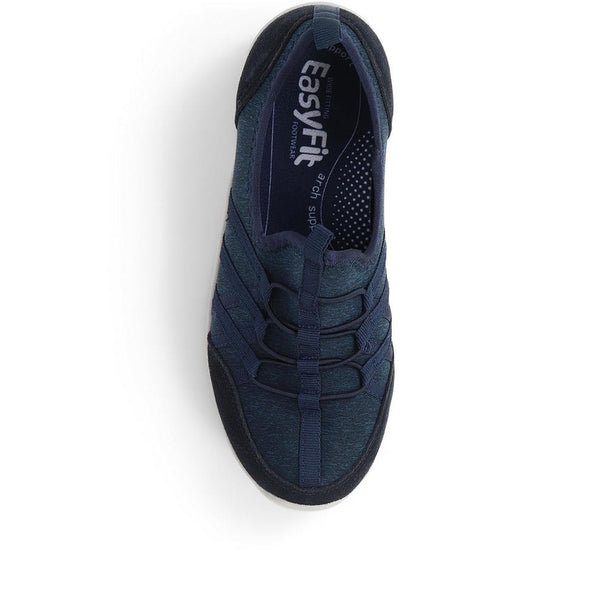 Pavers Extra-Wide Bungee Lace Trainers - Navy