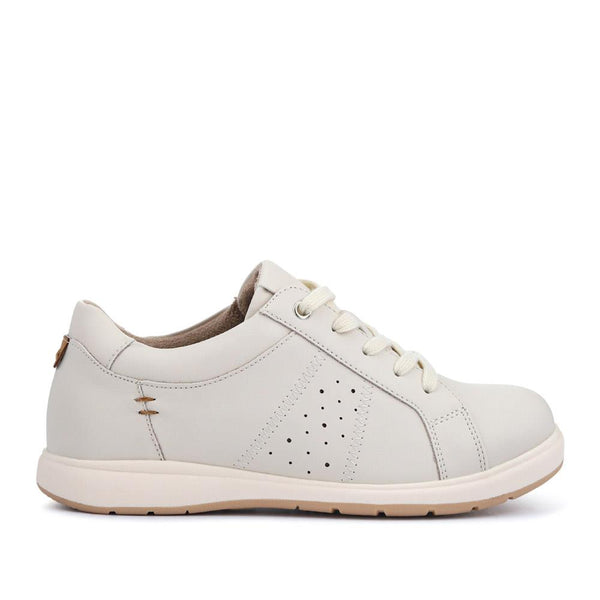 pavers Extra-Wide Casual Lace-Up Shoes - Off White