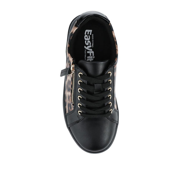 Pavers Extra Wide Chunky Trainers - Black Leopard