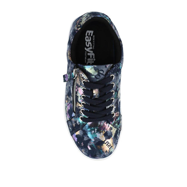 Pavers Extra Wide Chunky Trainers - Navy Floral