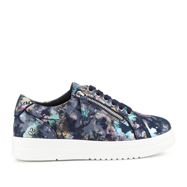 pavers Extra Wide Chunky Trainers - Navy Floral