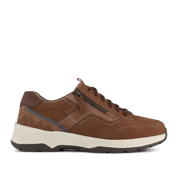 pavers Extra-Wide Dual-Fasten Trainers - Brown