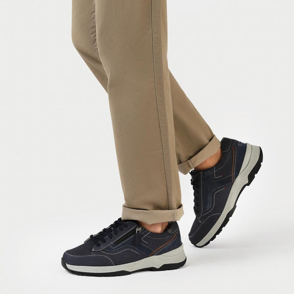 Pavers Extra-Wide Dual-Fasten Trainers - Navy