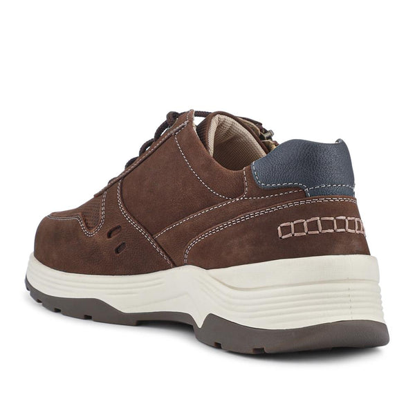 Pavers Extra-Wide Dual-Fit Leather Trainers - Brown