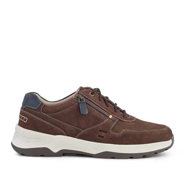 pavers Extra-Wide Dual-Fit Leather Trainers - Brown